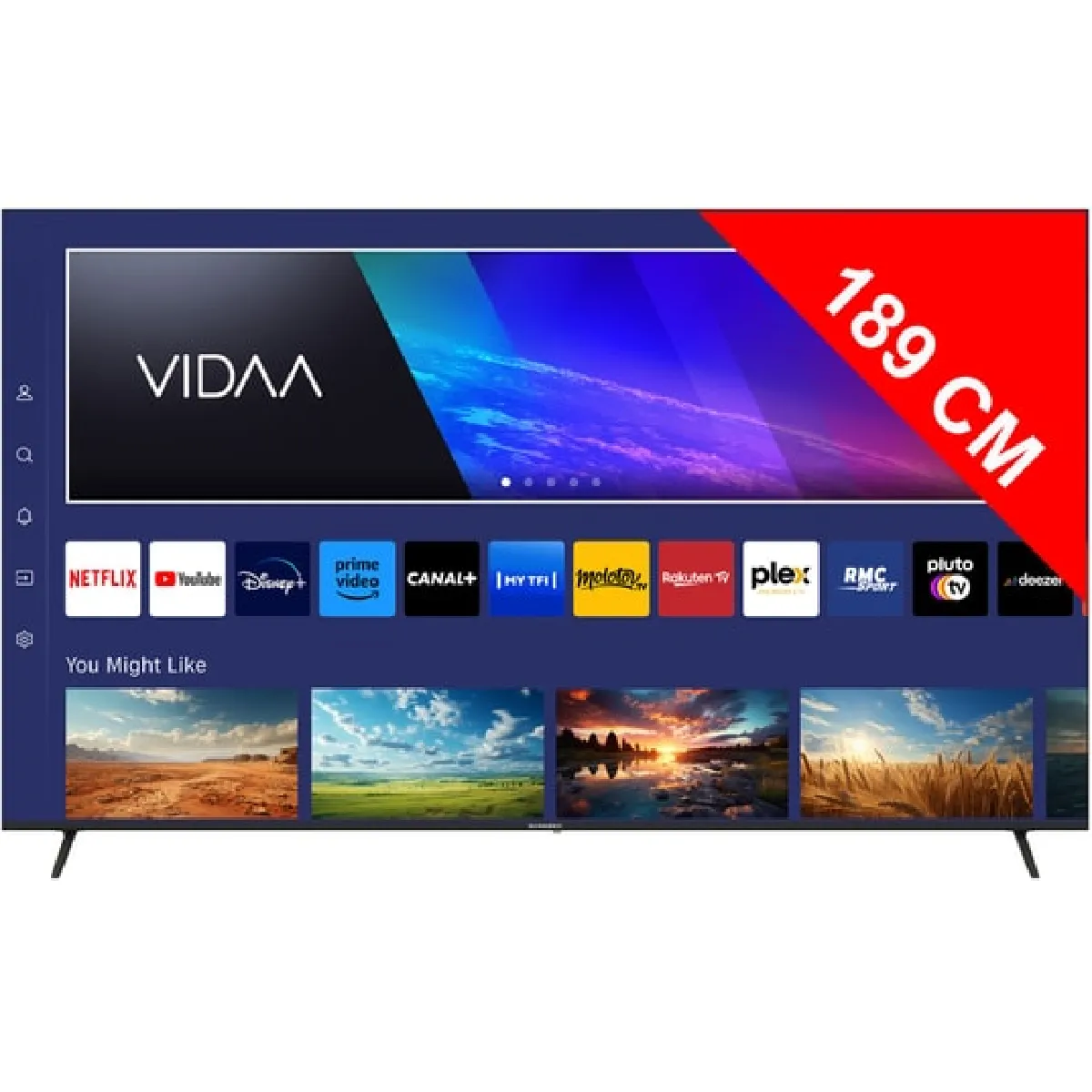 SCHNEIDER GMS75A2 Téléviseur LED 4K 75 189cm Smart Vidaa 3840 x 2160 pix 4K UHD HDMIx3 Netflix - vue 5