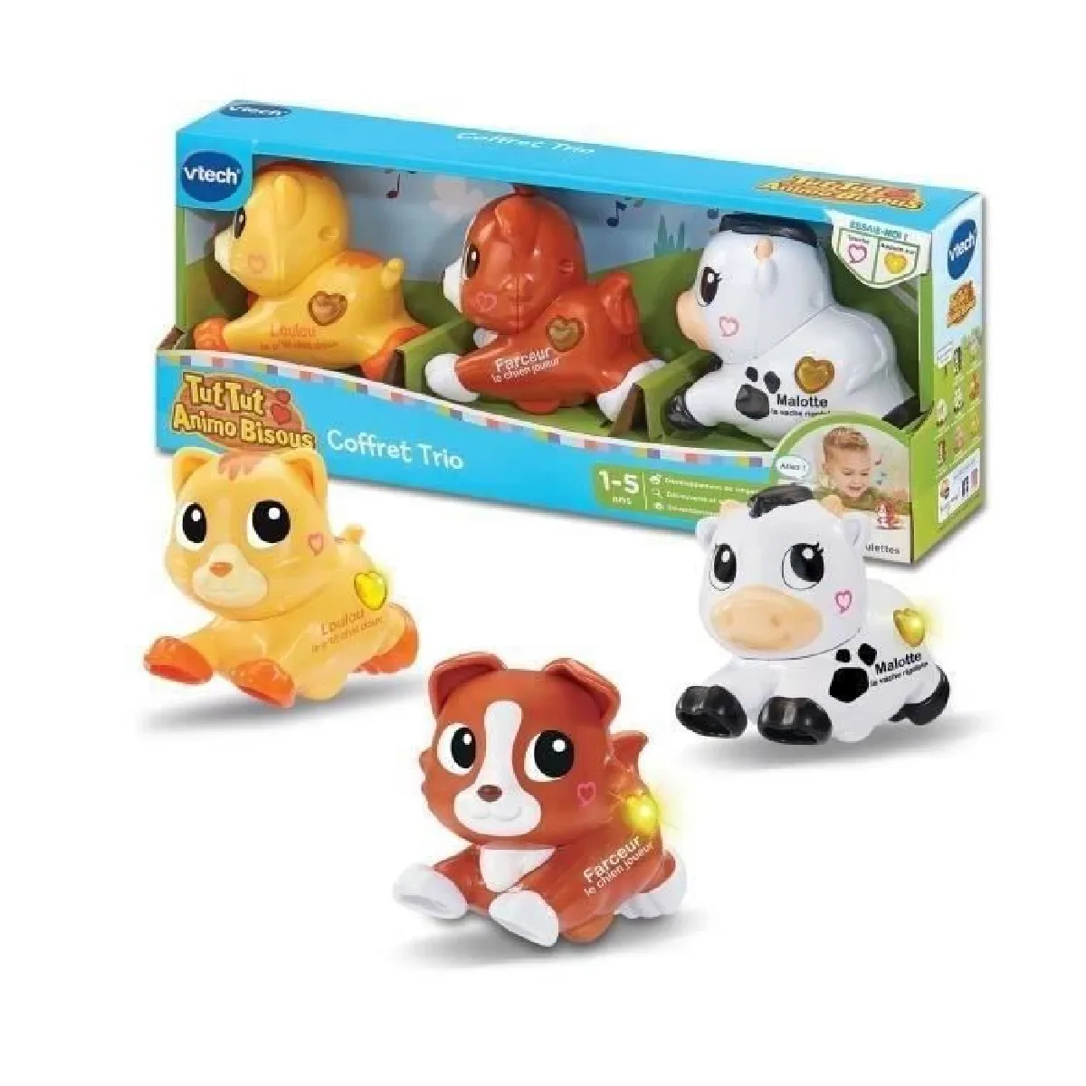 Jeu électronique Vtech Tut Tut Animo Bisous Coffret 3 animaux