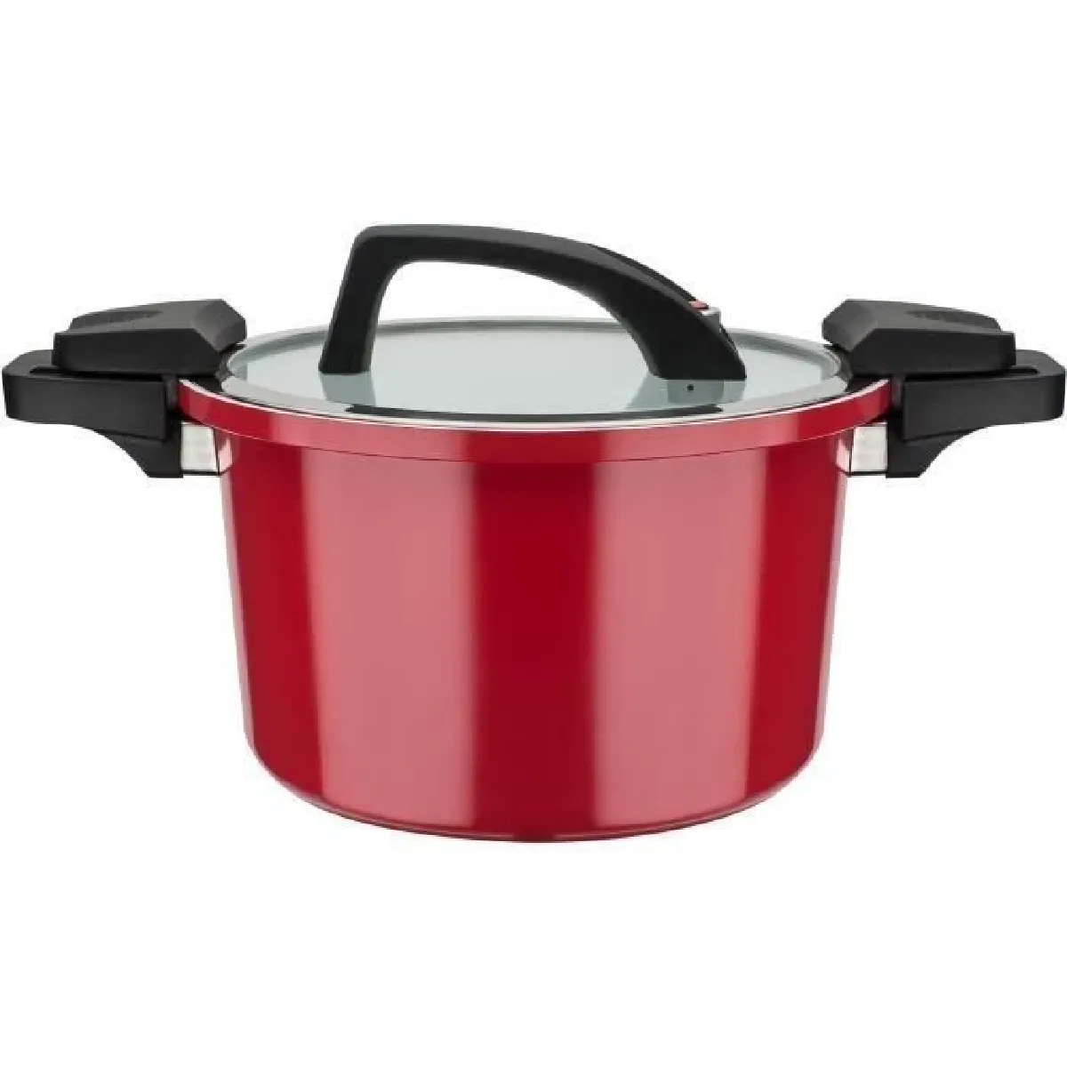Gsw Rouge Cuiseur Basse Pression - 24 Cm - 6 L - Aluminium Forgé - Induction