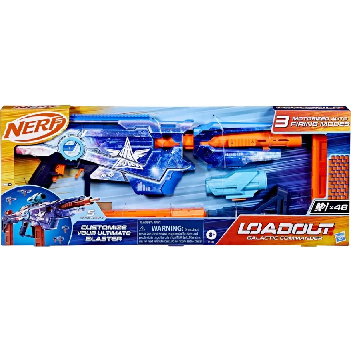 Nerf Loud Out Galactic Commander Blaster + 48 Fléchettes