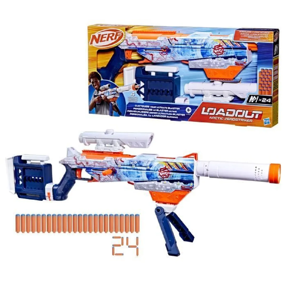 Jeu de tir Nerf Loadout Arctic Zerostriker blaster