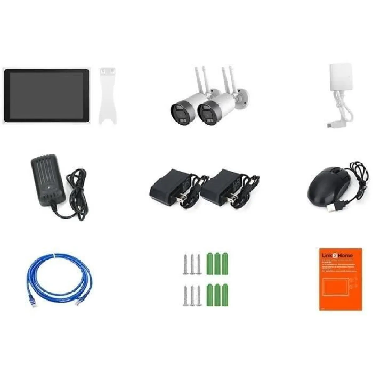 Kit 2 caméras Wi Fi + écran NVR LINK2HOME 3MP détection intelligente écran LCD 10.1 - vue 2