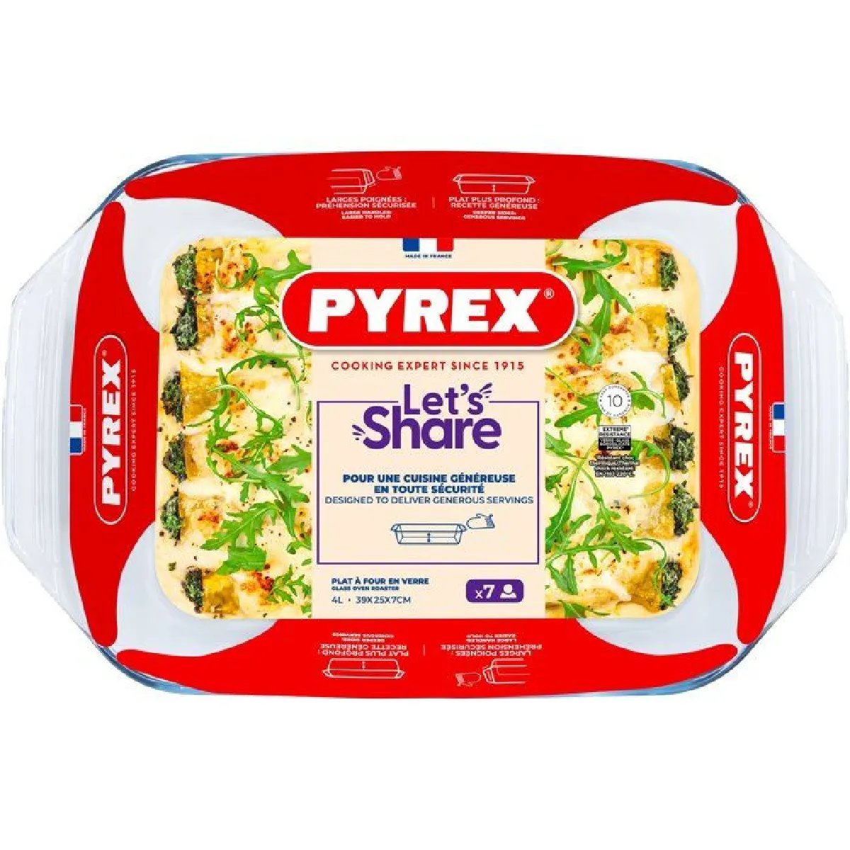 Pyrex Plat Rectangulaire En Verre Résistant À La Chaleur, 4 L - Image 4