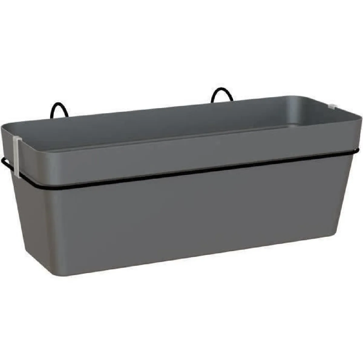 ARTEVASI - Kit balcon Jardiniere capri re 50cm v2 anthracite 50.2 x 28.5 x h20 cm - 1.45l