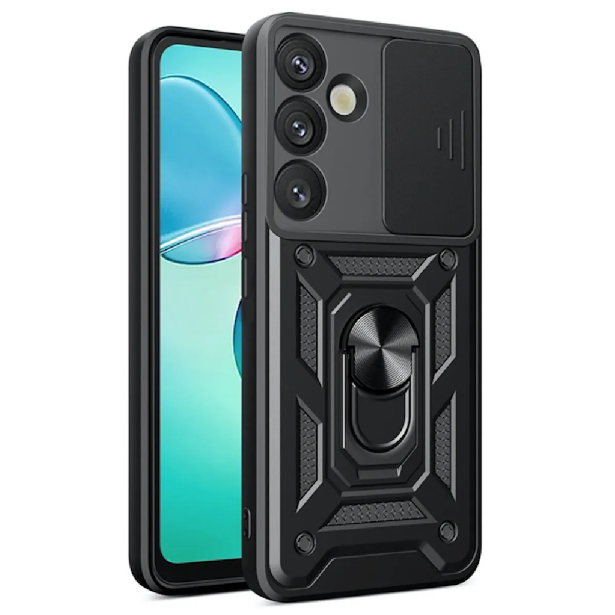 Htdmobiles - Coque pour Samsung Galaxy A57 5G - Étui rigide antichoc - Noir - Image 2