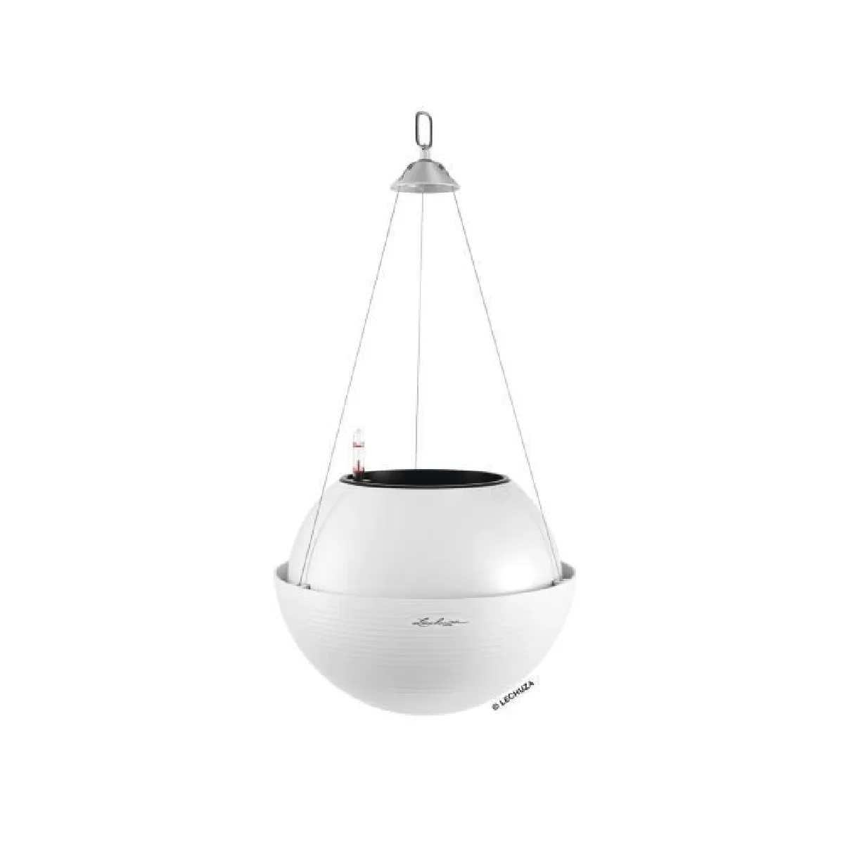 Lechuza Blanc Jardinière Suspendue Ronde