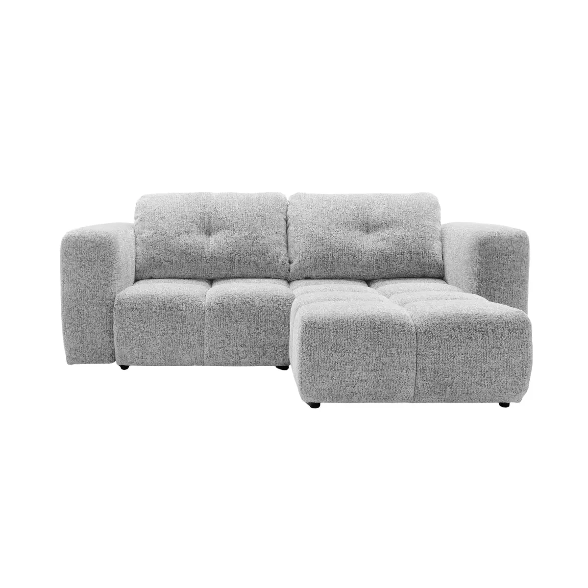 Canapé d'angle convertible tissu chenille 2 places - vue 2