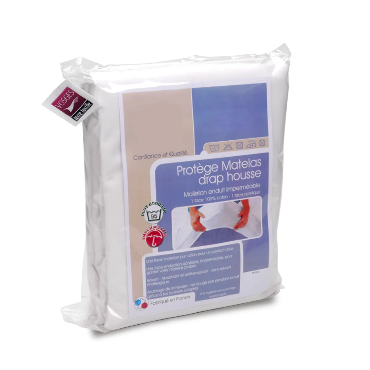 Protège matelas imperméable ANTONY Bonnet de 40 cm