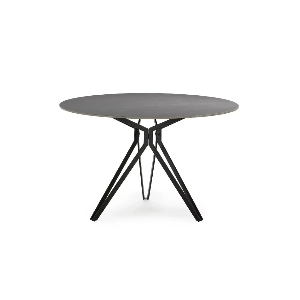 Meilleurs prix pour Table à manger ronde 120 cm en pierre frittée - Gris