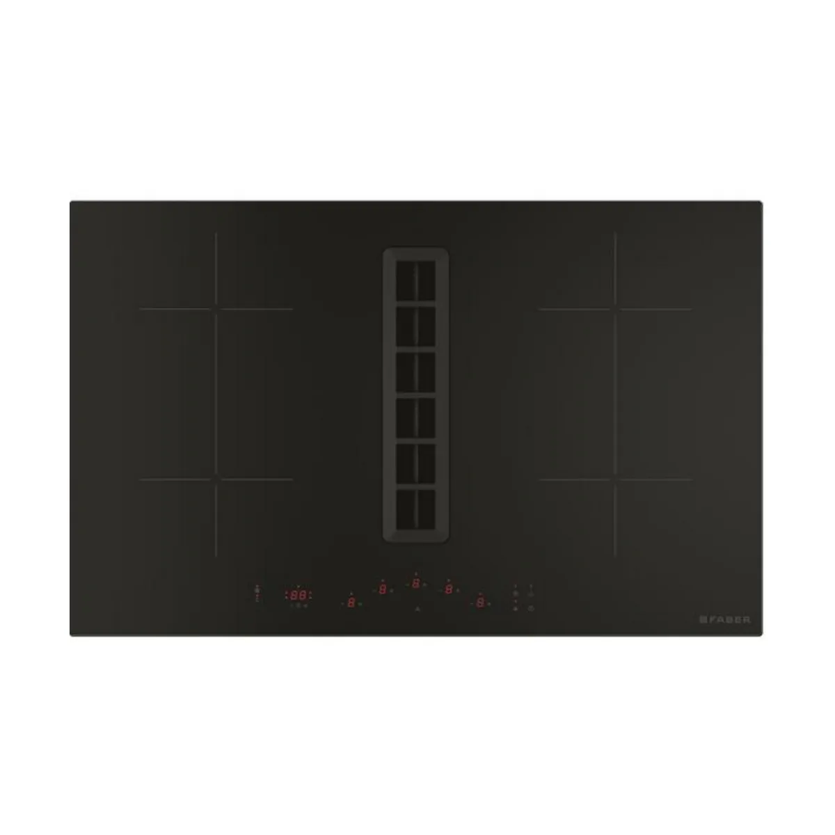 Faber Noir Table De Cuisson Aspirante Induction 83Cm 4 Feux 7200W - 5484328