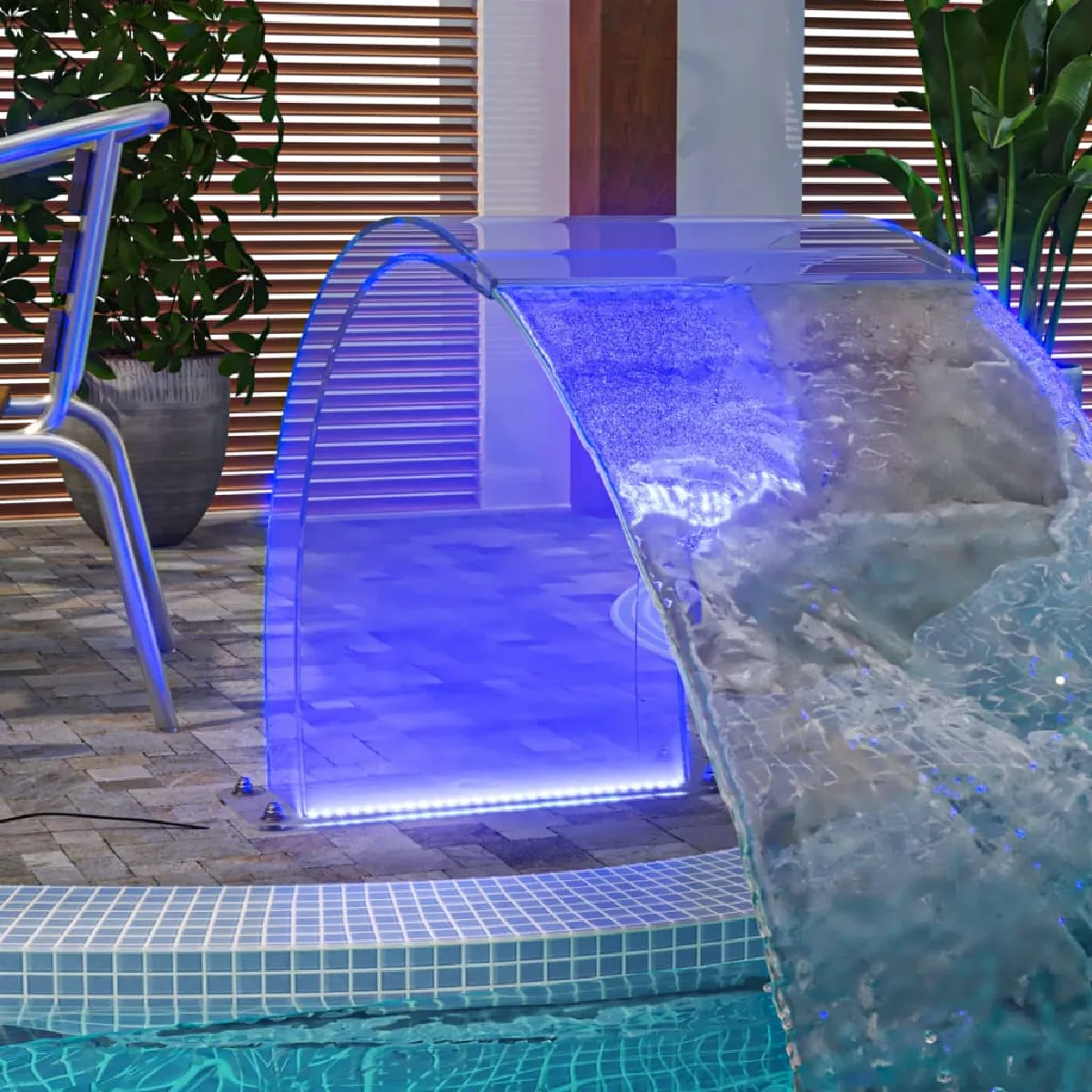 Vidaxl Fontaine de piscine avec LED RVB Acrylique 50 cm - vue 1