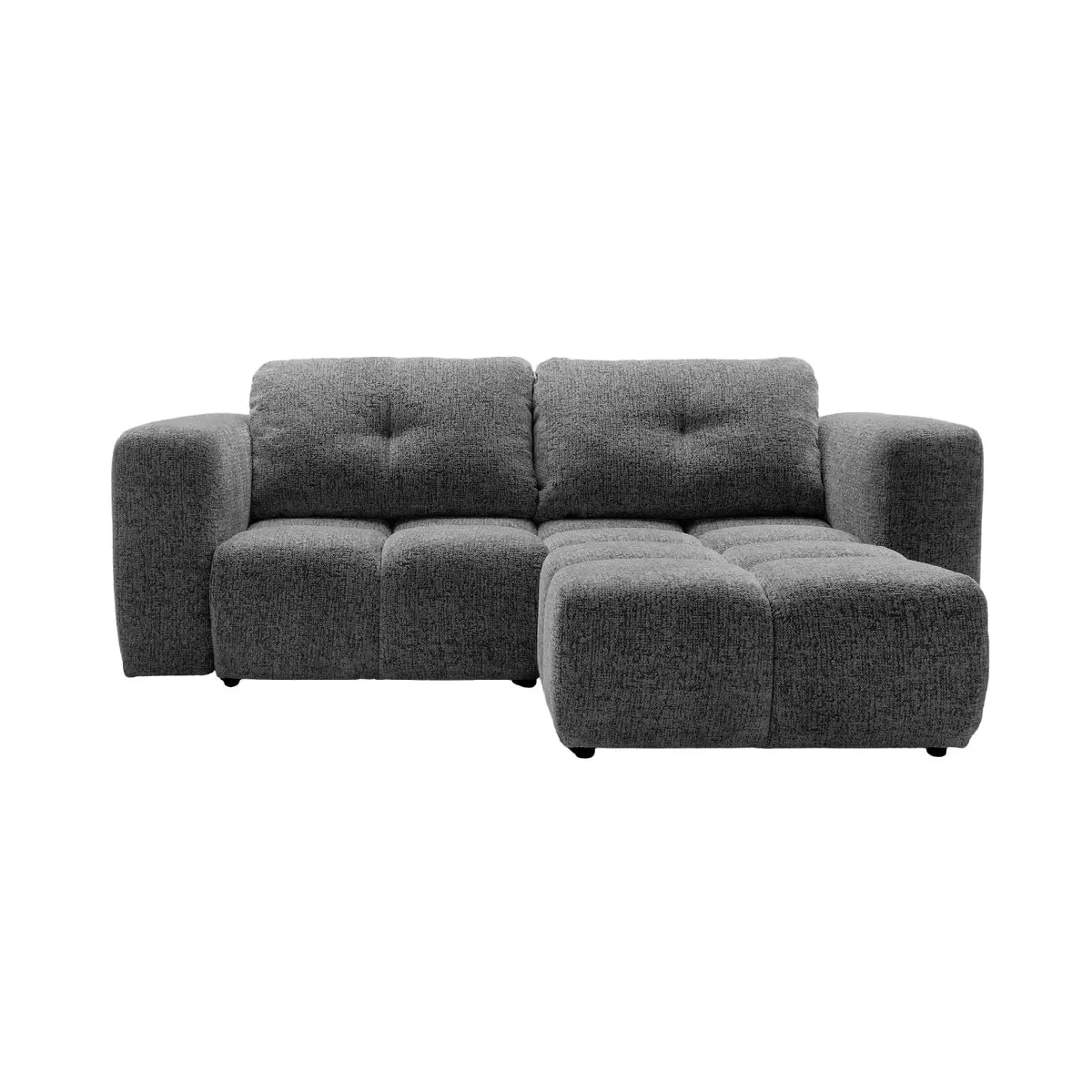 Canapé d'angle convertible tissu chenille 2 places