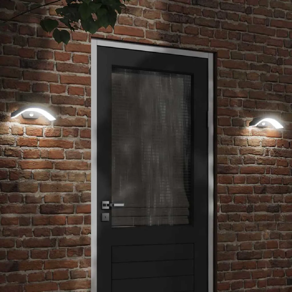 vidaXL Applique murale LED d'extérieur avec capteurs éclairage mural LED d'extérieur lampe murale de jardin lampe 4006278 - vue 2