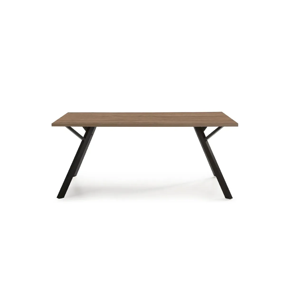 Meilleurs prix pour Table à manger 160cm pieds en métal noir - Chêne foncé