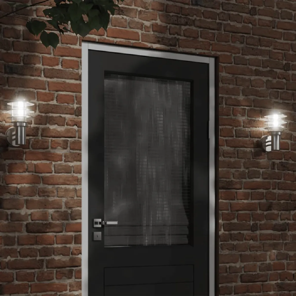 vidaXL Appliques murales d'extérieur 2pcs acier inoxydable éclairage mural d'extérieur lampe murale de jardin 4006303