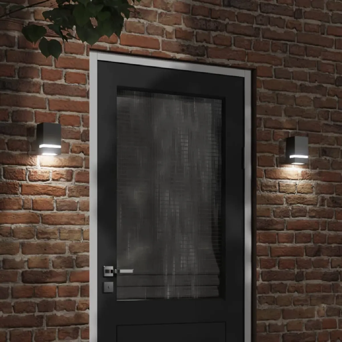 vidaXL Appliques murales d'extérieur 2 pcs acier inoxydable éclairage mural d'extérieur lampe murale de jardin 4006329 - vue 4