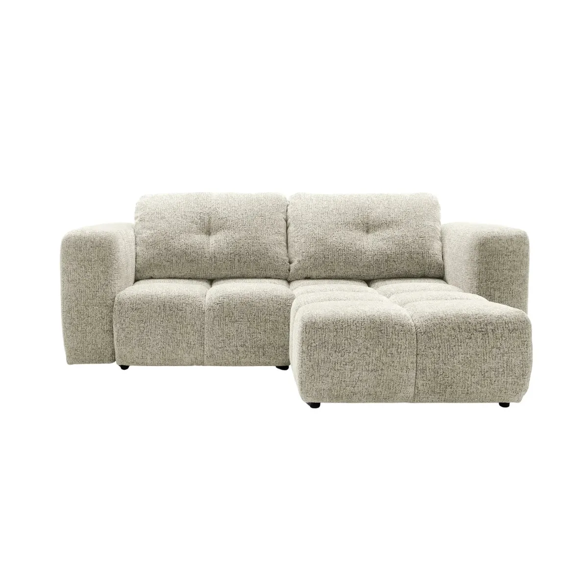 Canapé d'angle convertible tissu chenille 2 places - vue 5