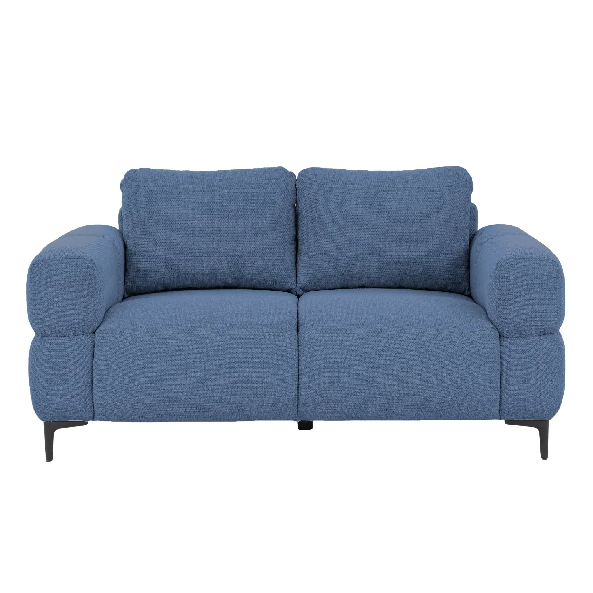 Canapé droit tissu lisse 2 places