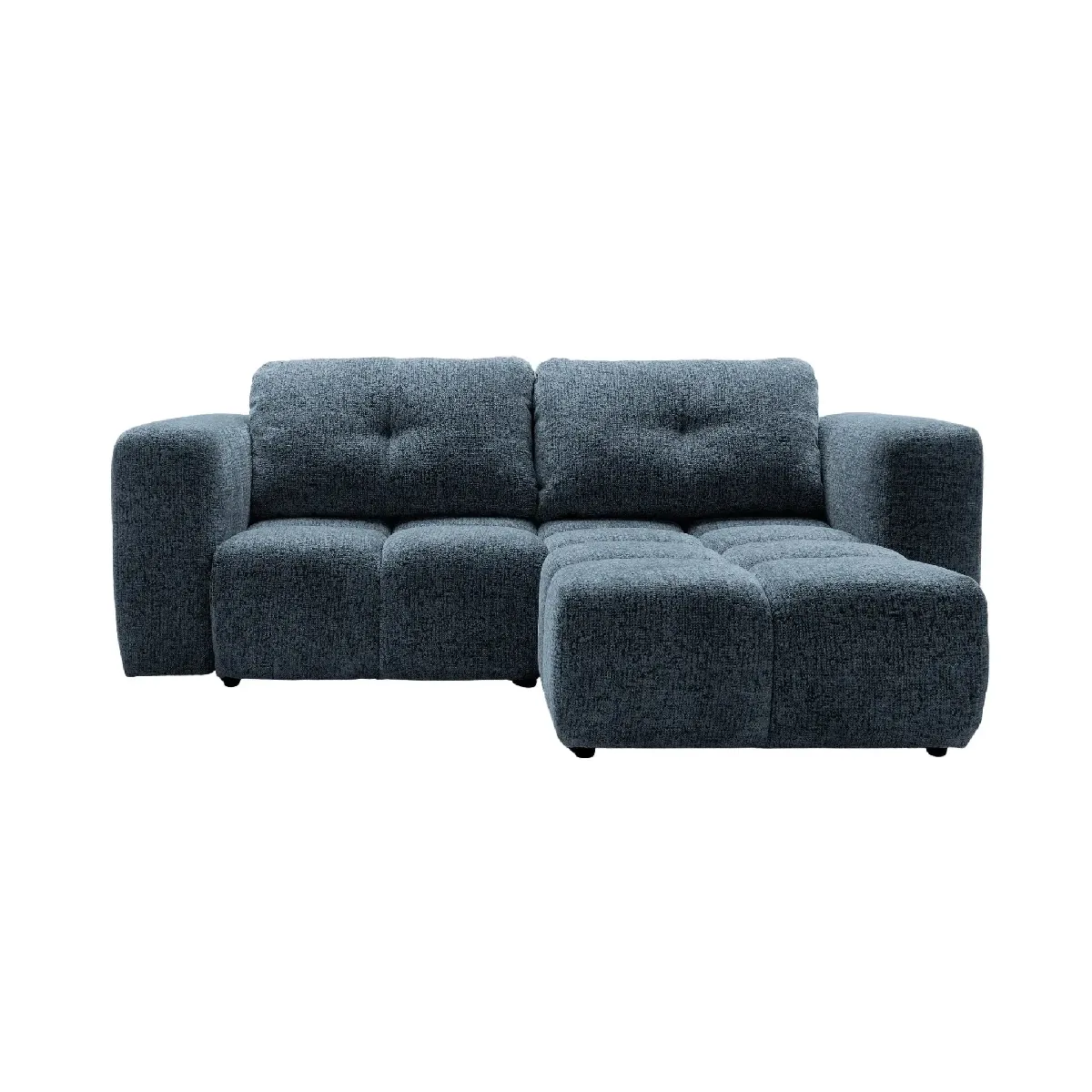 Canapé d'angle convertible tissu chenille 2 places - vue 4