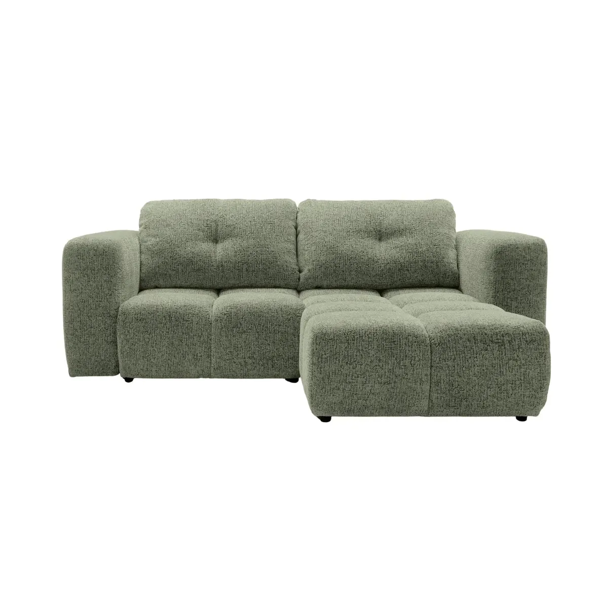 Canapé d'angle convertible tissu chenille 2 places - vue 3