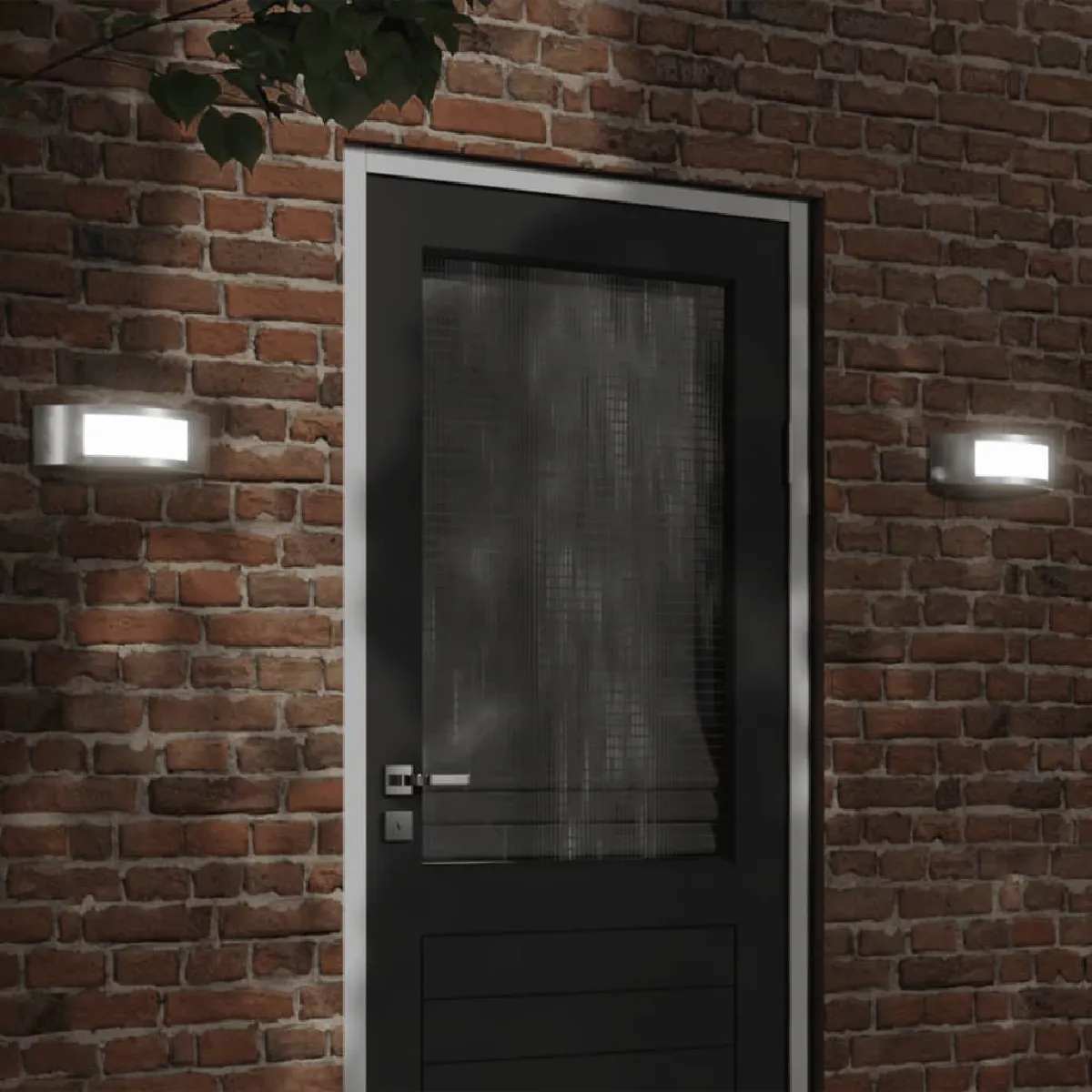 vidaXL Appliques murales d'extérieur 2pcs acier inoxydable éclairage mural d'extérieur lampe murale de jardin 4006303 - vue 2