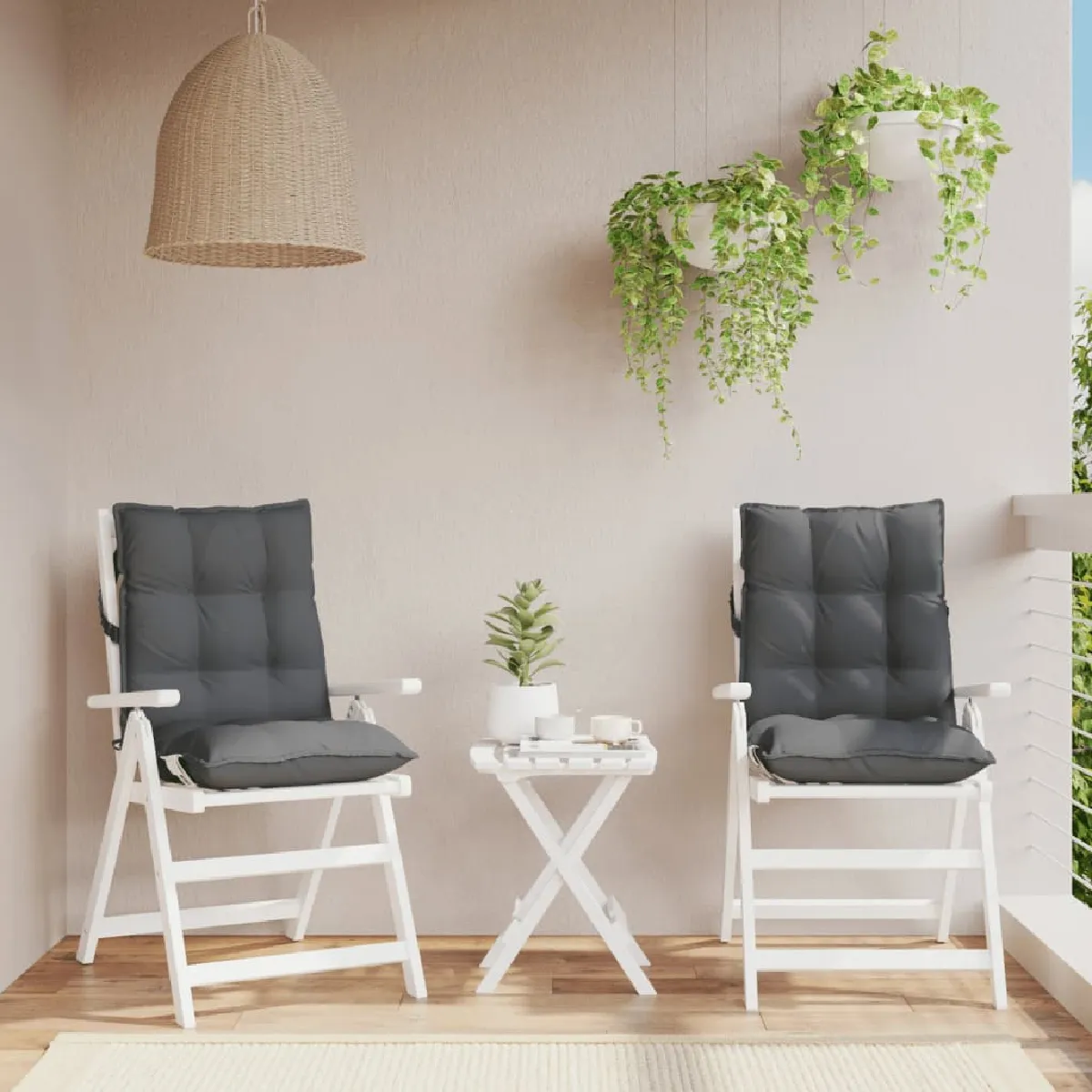 VIDAXL Coussins Dossier Bas 2pcs - vue 3