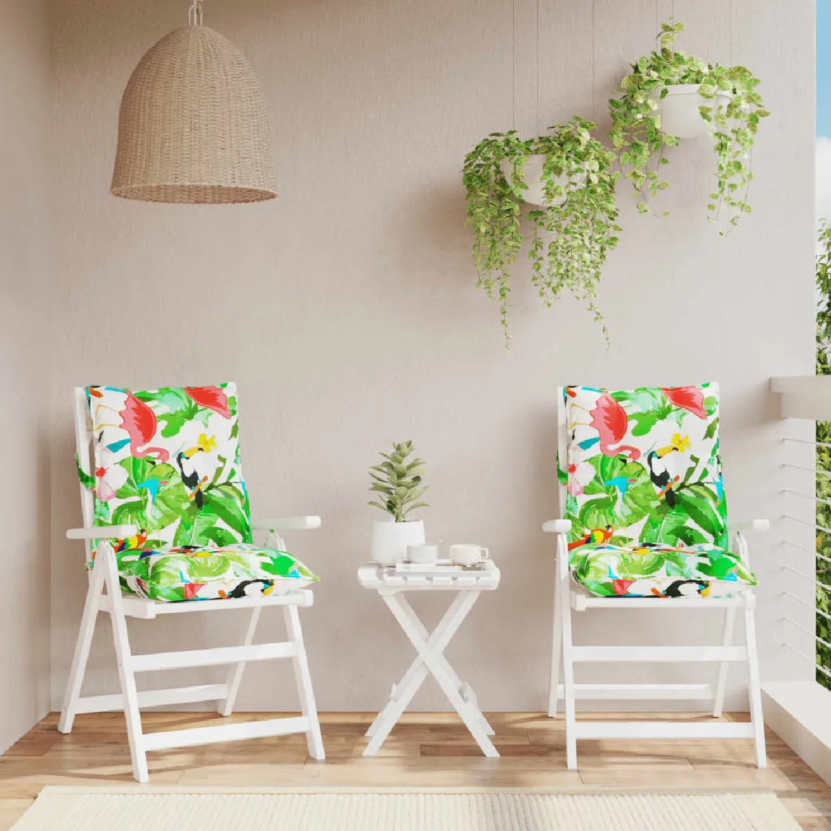 VIDAXL Coussins Dossier Bas 2pcs