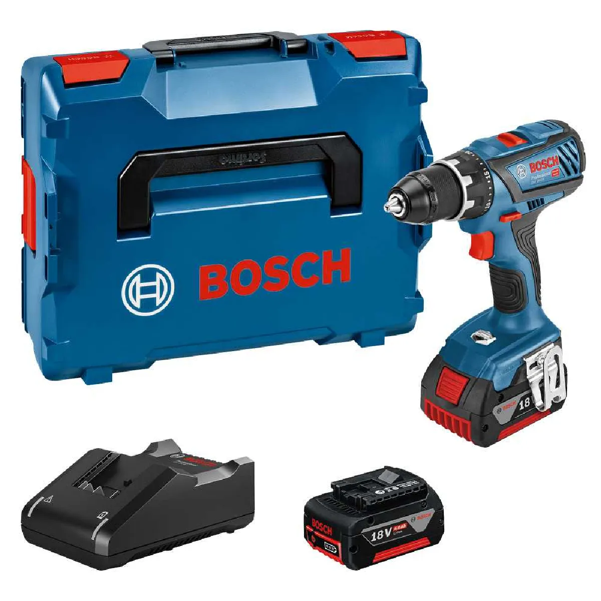 Perceuse visseuse 18V GSR 18V 28 + 2 batteries 4Ah + chargeur + BOXX BOSCH 060186610H - vue 2