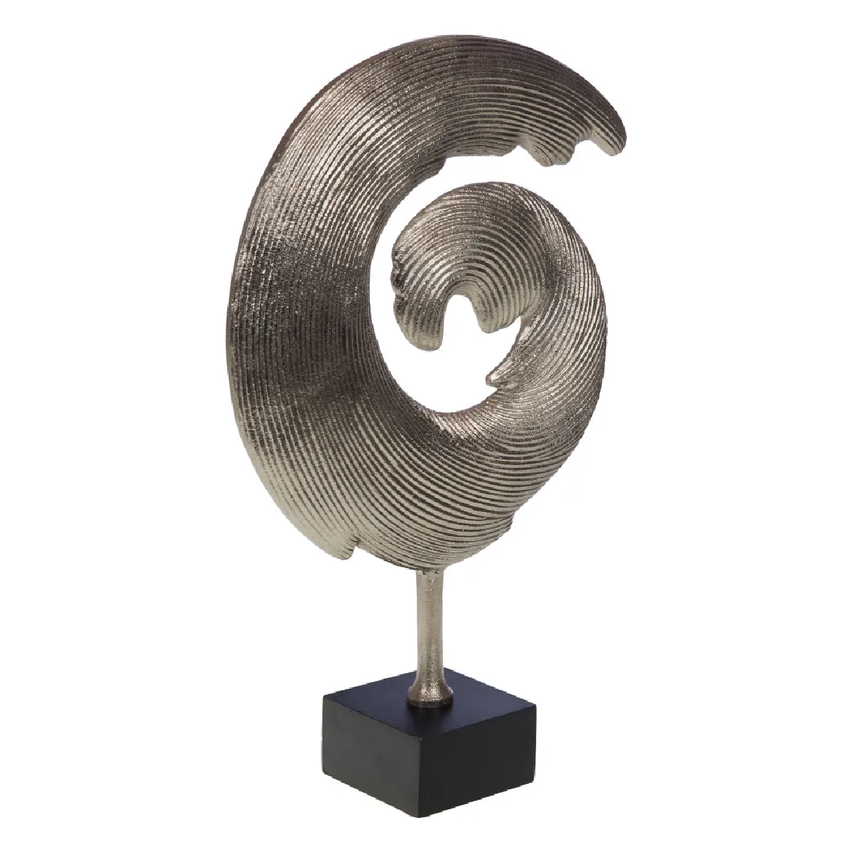 Décoration Swirl argent hauteur 46 cm aluminium 10.00x30.00 cm - Image 3