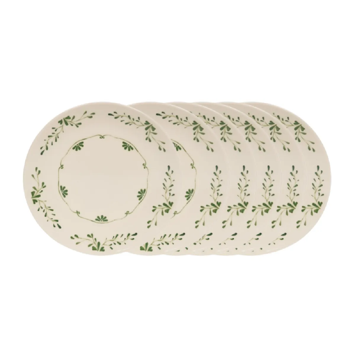 Table Passion Verte Assiette Plate Appoline 27 Cm (Lot De 6)