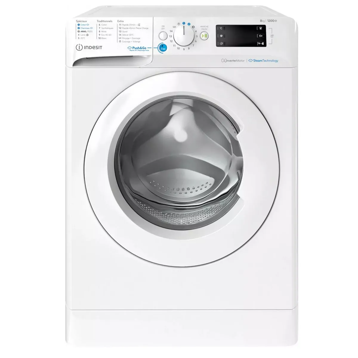 Indesit Push&Go BWE WV FR machine à laver chargement frontal 8 kg 1200 trmin - vue 4