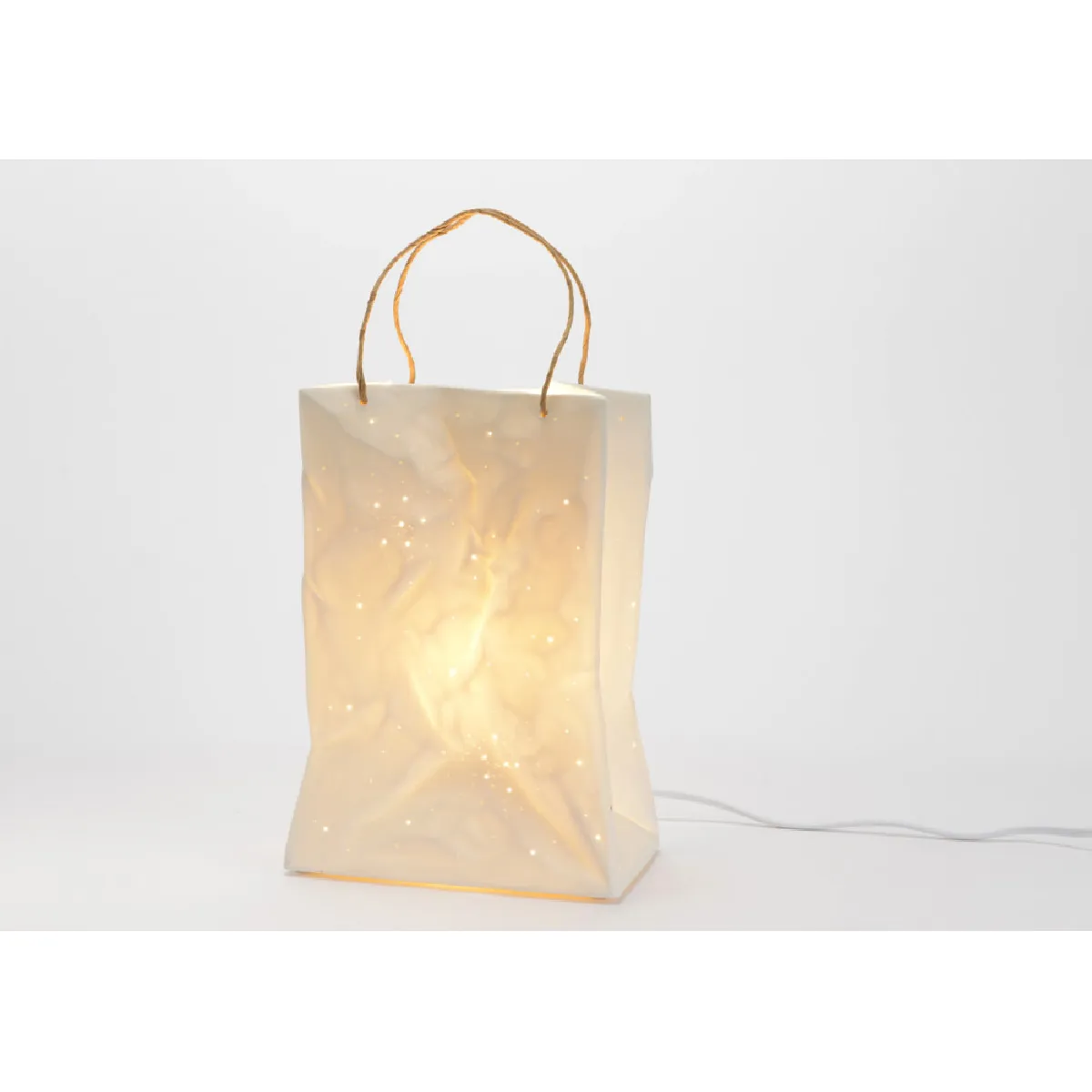 Amadeus Lampe sac en porcelaine - Blanc
