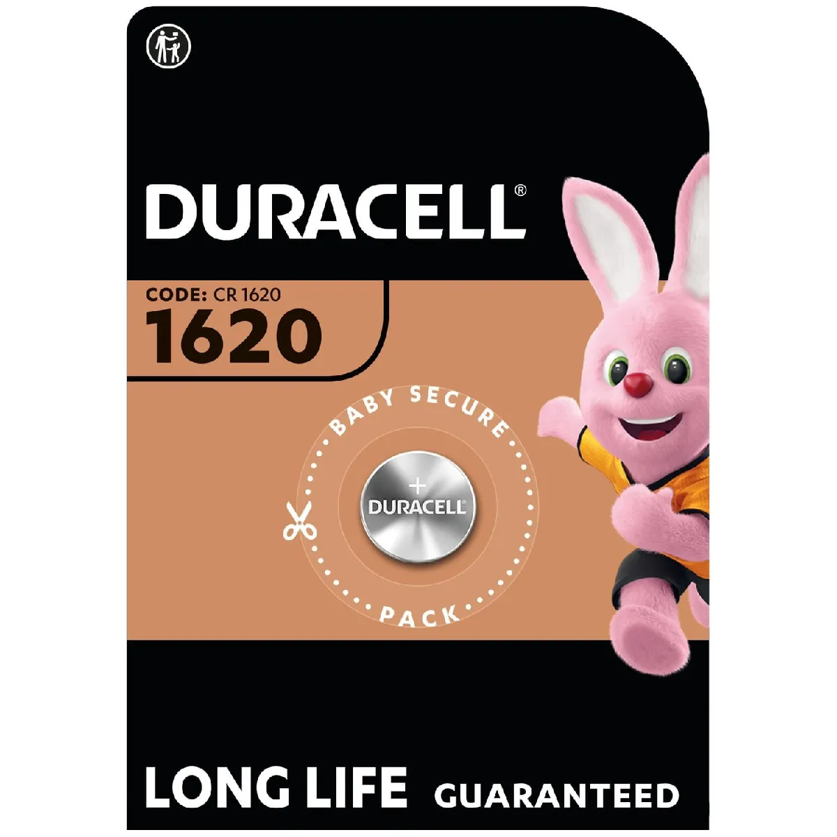 Pile Bouton Duracell CR1620 – 3 Volts, 80 mAh - vue 3
