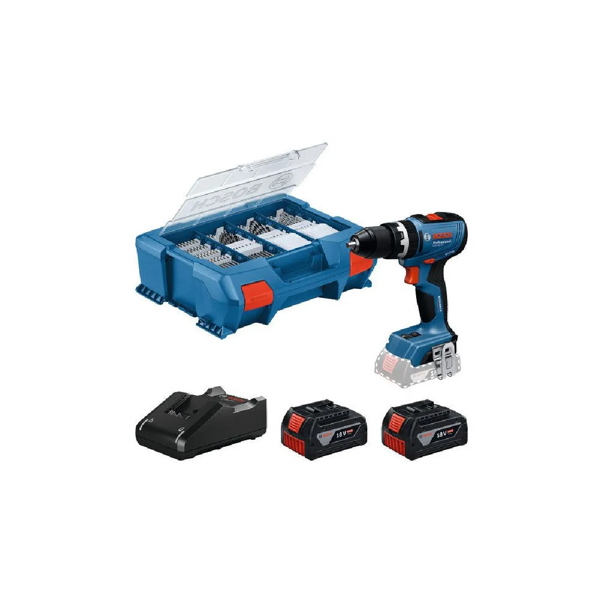 Perceuse visseuse sans fil Bosch GSB 18V 65 Moteur sans balais 2 batteries 4Ah 5002000 trmin - vue 3