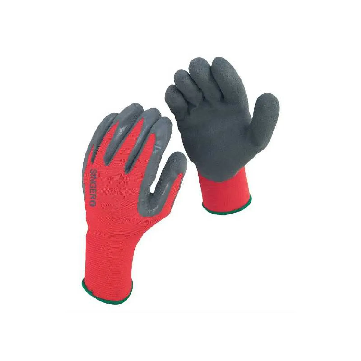 Générique Gant latex gris nylon rouge TP - SINGER