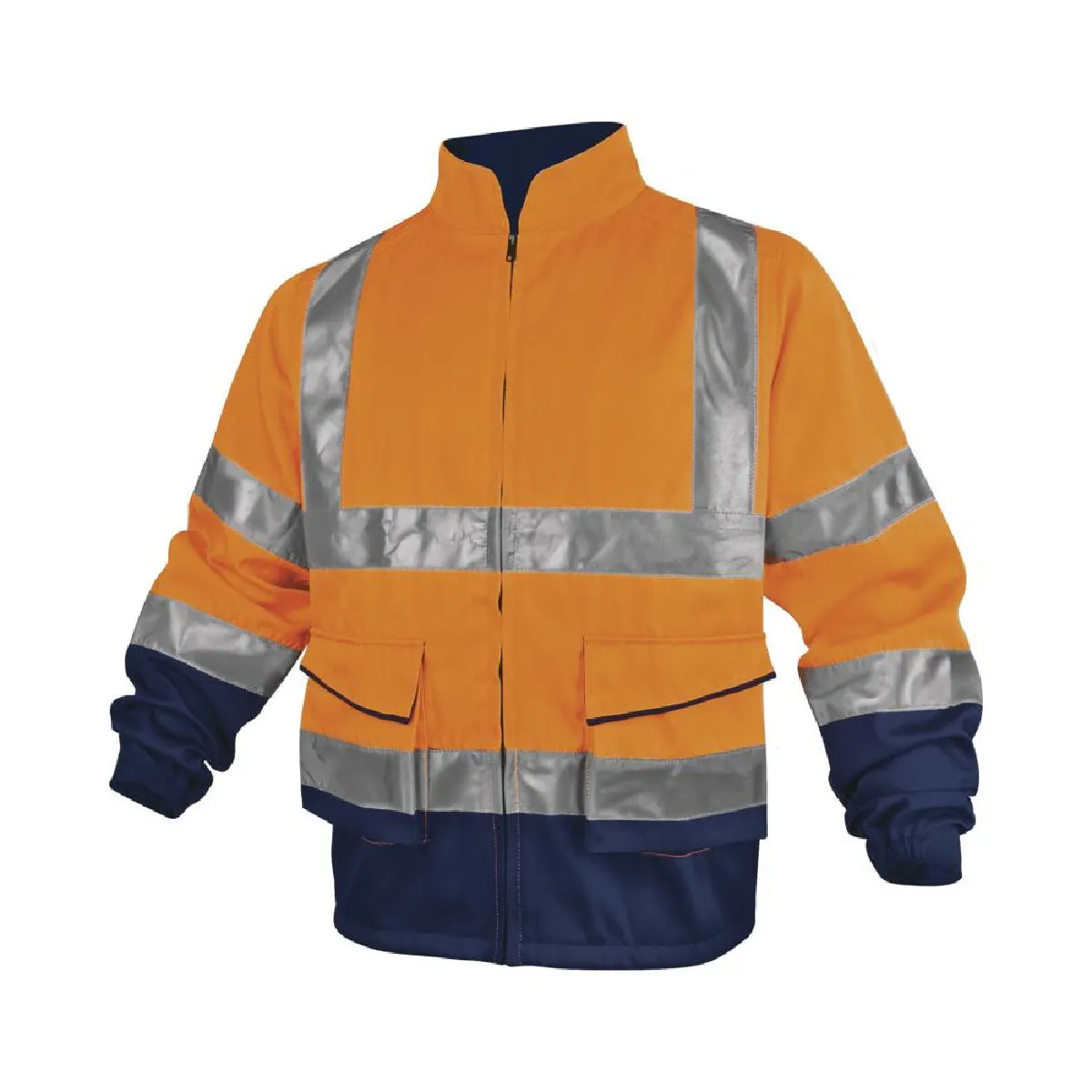 DELTA PLUS  PHVE2OMGT - Veste haute visibilit&eacute; Orange fluo/Bleu marine