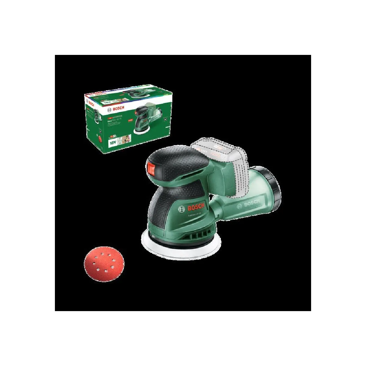 Bosch ponceuse excentrique sans fil EasyOrbit 18V 10 ponçage de petites et moyennes surfaces en bois ou surfaces vernies ou peintes diamètre : 125 mm système 18V sans batterie - vue 3