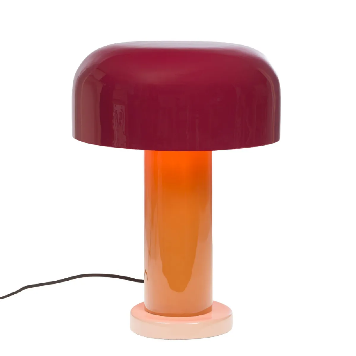 Lampe Janice orange en métal 42 cm
