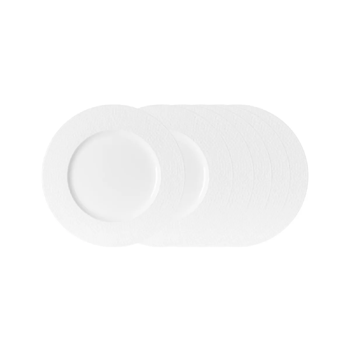 Table Passion Blanc - Assiette Dessert 21 Cm Louna Relief (Lot De 6) - Image 3