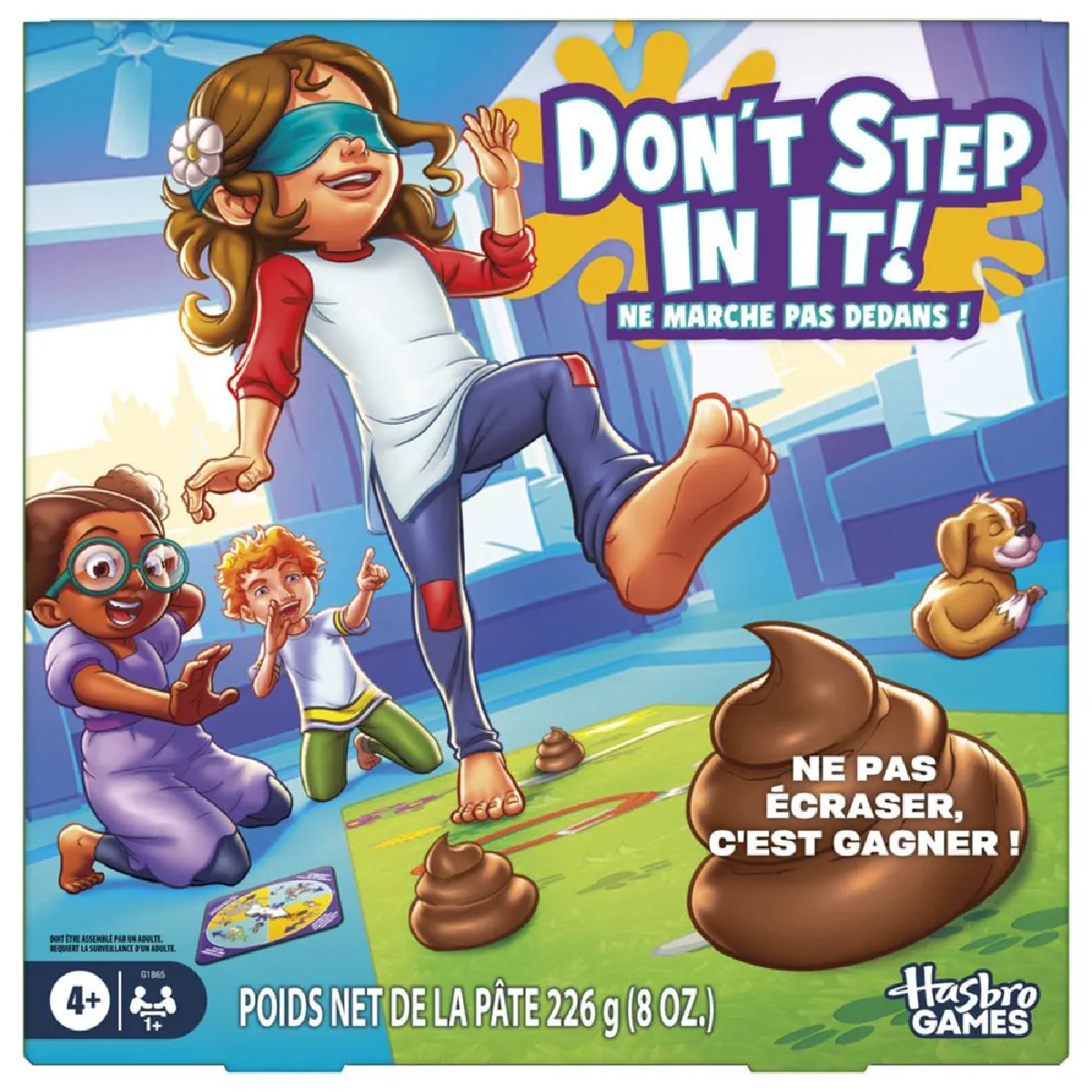 Hasbro Don't Step In It! - Jeu familial - Tapis et pâte 4 pots