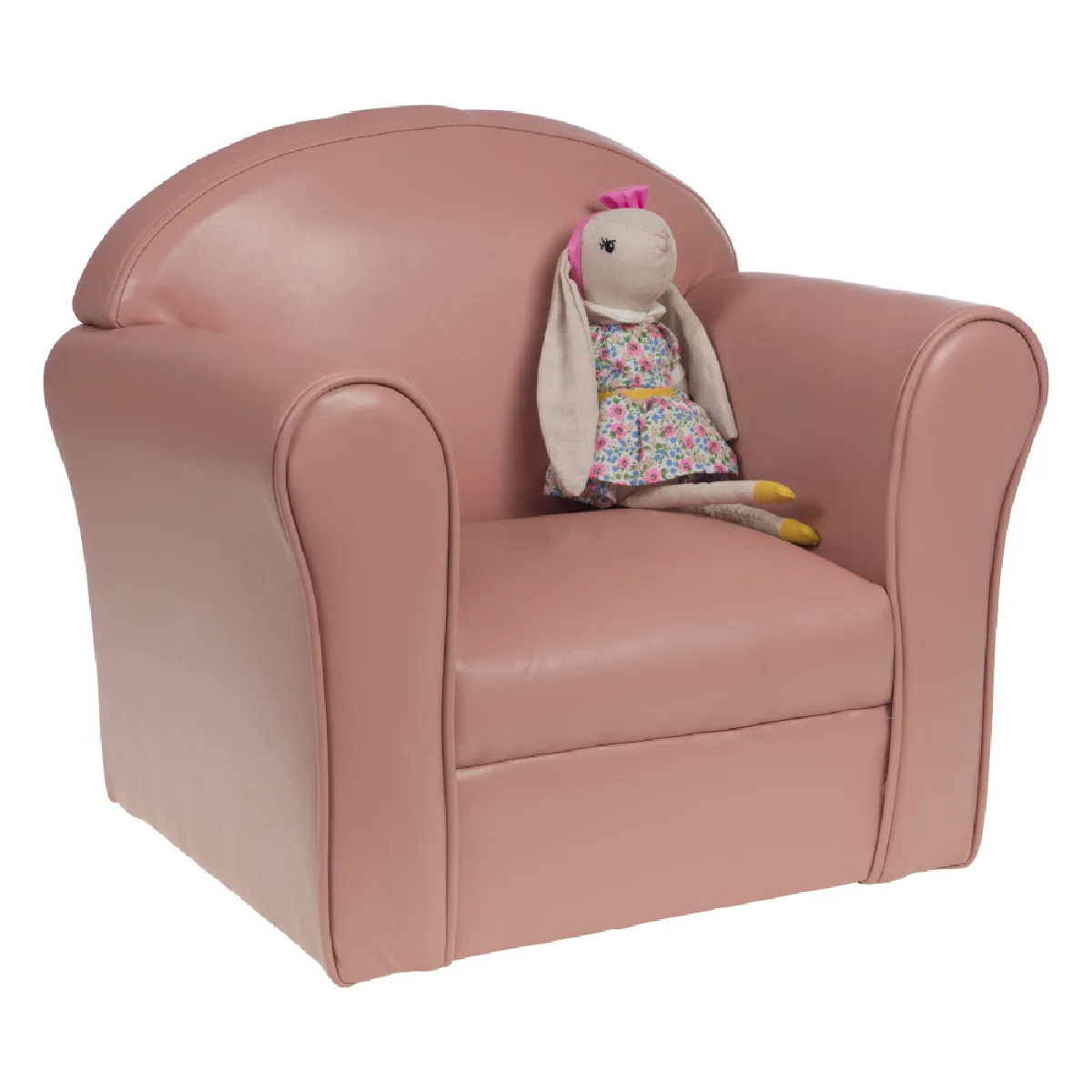 Fauteuil Club enfant rose