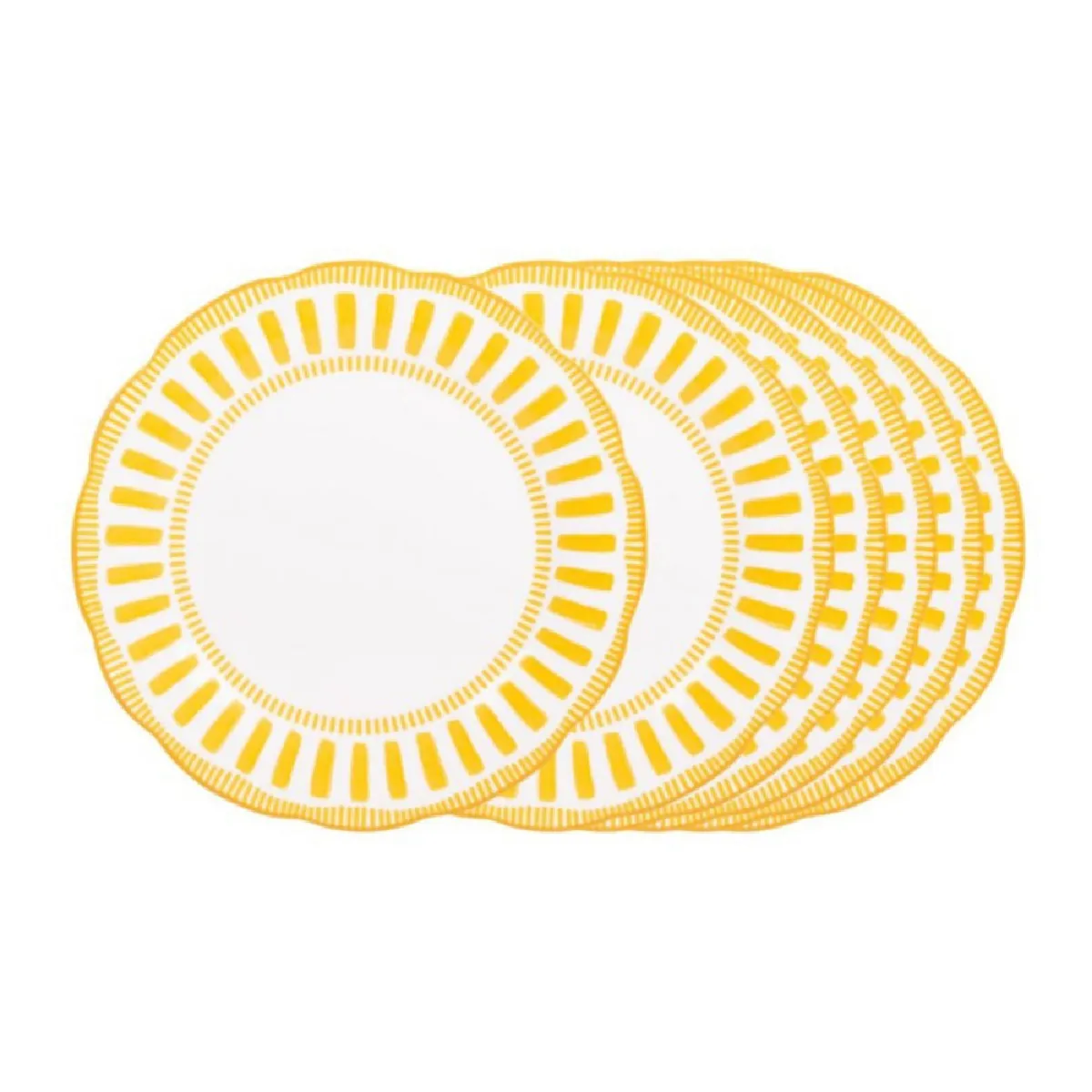 Assiette plate Napoli jaune 27 cm (lot de 6)