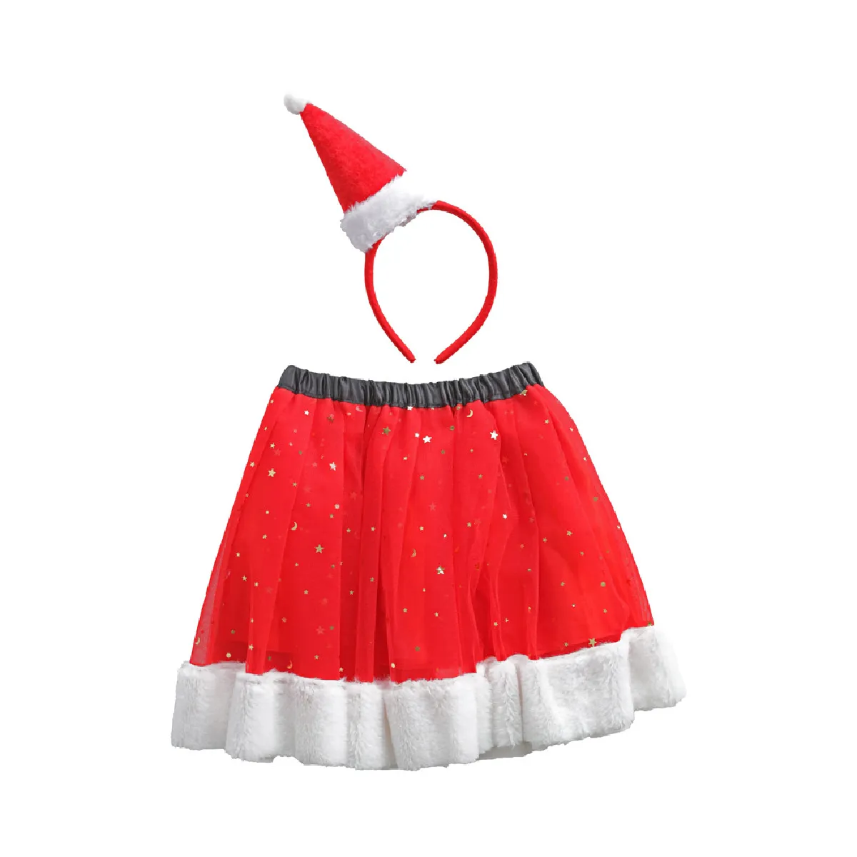 RUBIE S FRANCE - Tutu Noël Rouge & Serre-tête Mini Chapeau