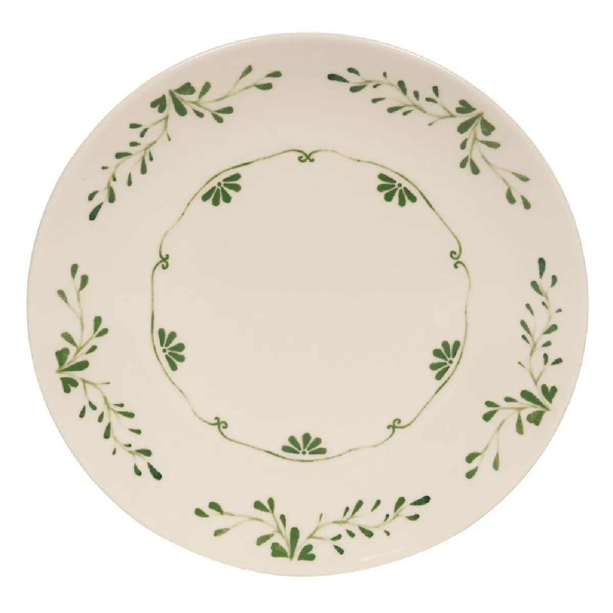 Table Passion - Plat rond Appoline - Grès - 32 cm - Vert - Image 3
