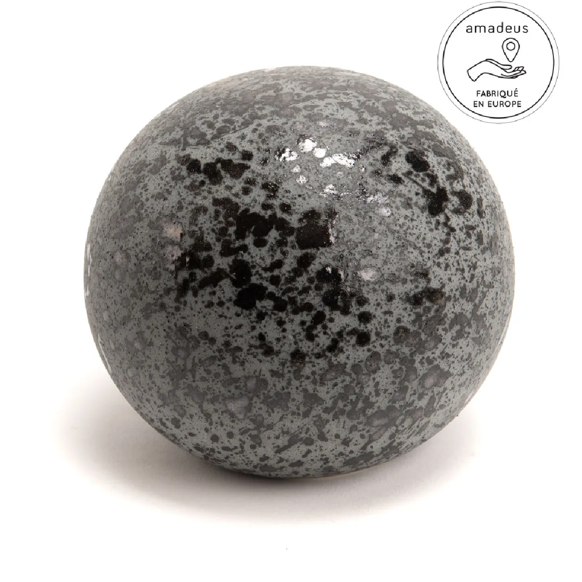 Non Communiqué Noir Boule Décorative Mali Diamètre 12 Cm - Amadeus - Céramique - Image 3