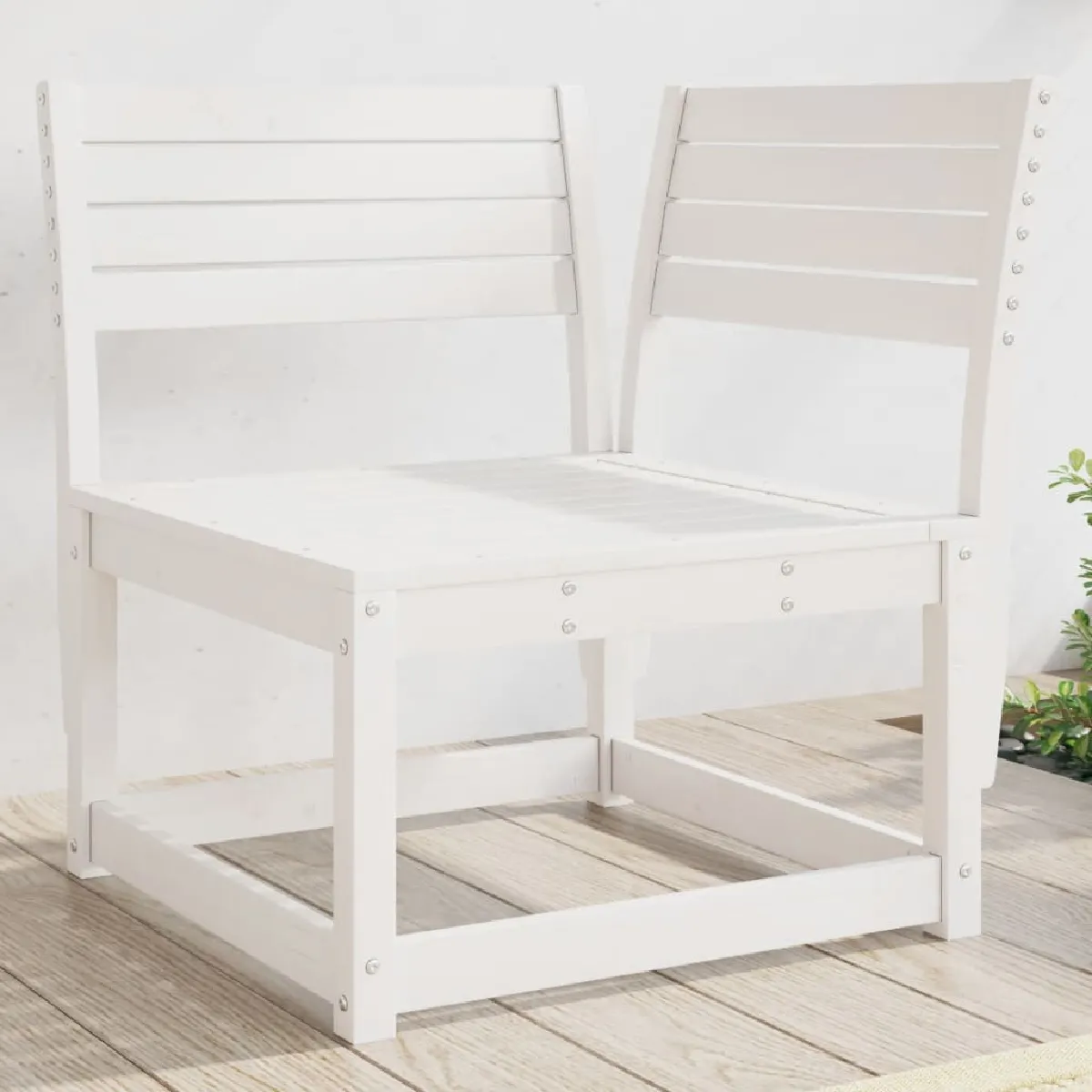 vidaXL Canapé d'angle de jardin 73x73x78cm bois pin massif - vue 1