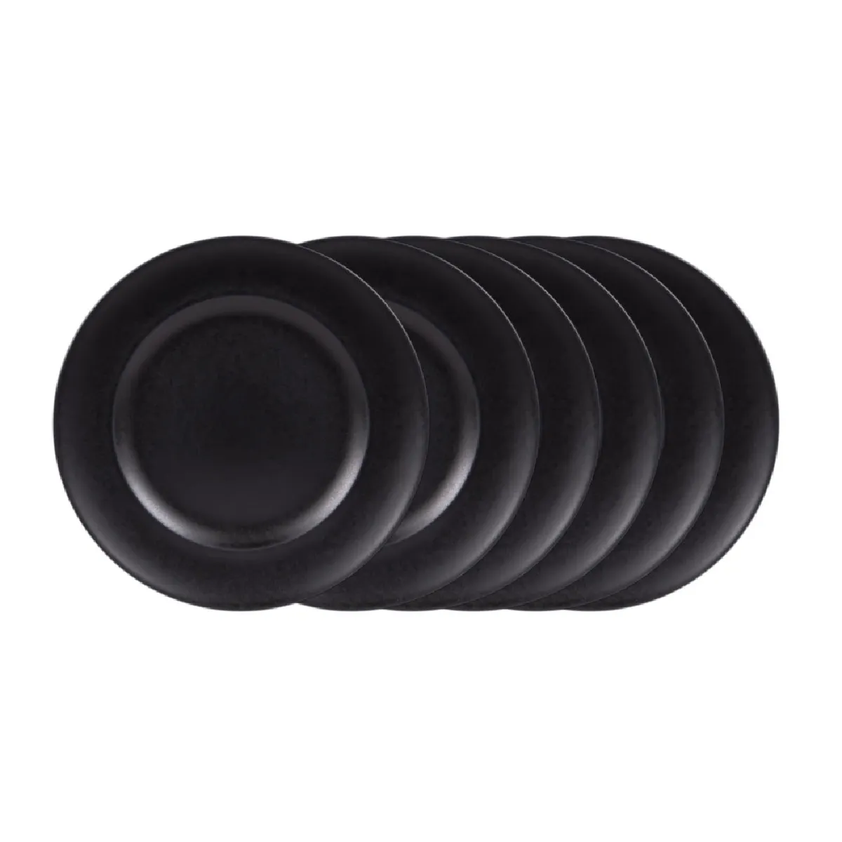 Table Passion Noir Assiette Plate Neo 28 Cm (Lot De 6) - Grès - Image 2
