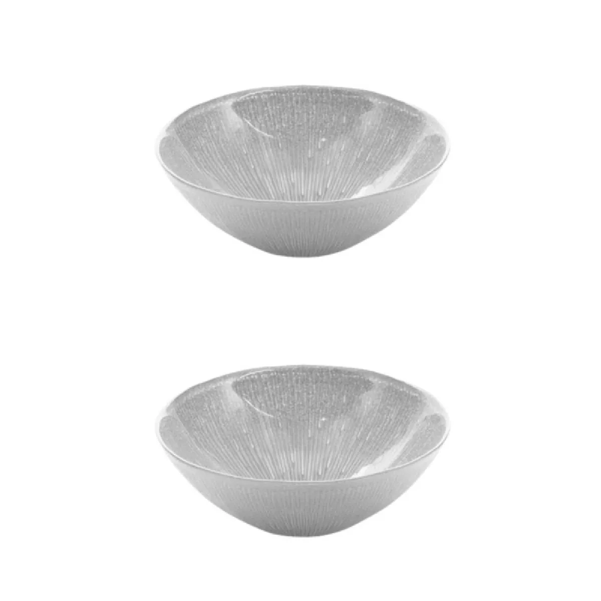 Table Passion Grise Coupelle Glitter 17 Cm (Lot De 2)