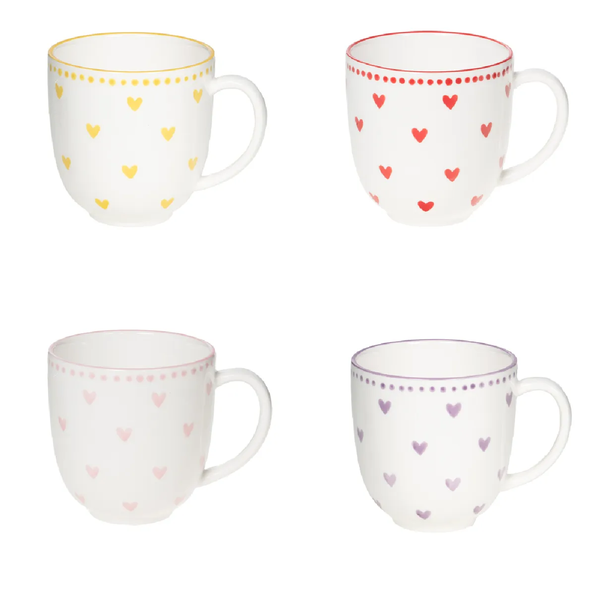 Table Passion Coffret De 4 Mugs Love 9,6 Cm