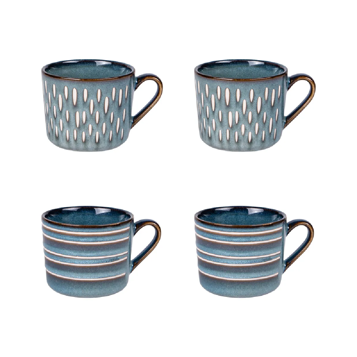 Table Passion Bleu Coffret De 4 Tasses Helsinki 18 Cl